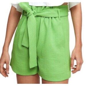 WILFRED Shorts Size 00 Paperbag Elastic Tie Waist Green 3” Inseam Pockets